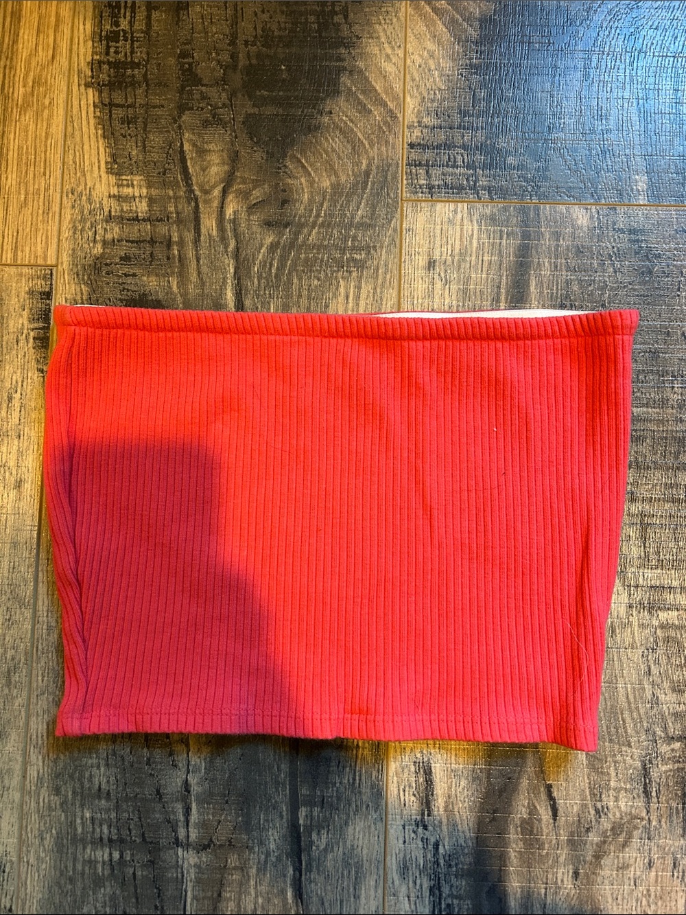Urban Outfitters Red Ribbed Tube Mini Skirt